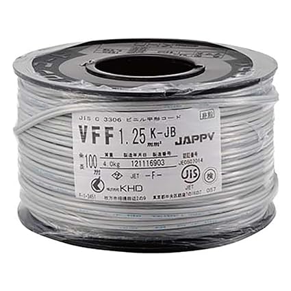 JAPPY Vinyl flat cord VFF 0.75mm gray/62-3146-29