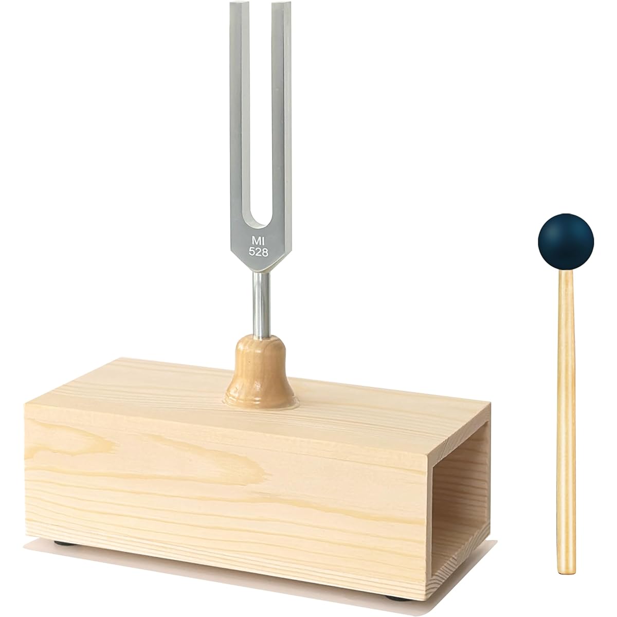 TENFLY 528Hz Tuning Fork with Wooden Box Aluminum Alloy for Sound Therapy Meditation Yoga