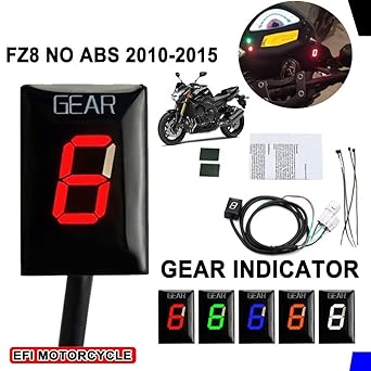 Speed Display Meter Motorcycle 1-6 Speed Gear Indicator Meter EFI Motorcycle Accessories For Yamaha FZ8 FAZER8 No ABS 2010 2011 2012 2013 2014 2015