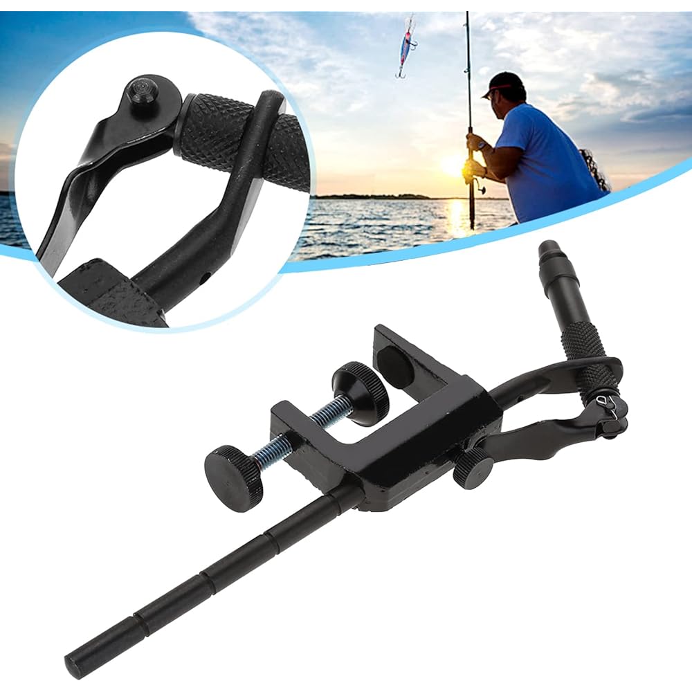 Fishing Vise, Fly Tying Vise Iron Rotating Fly Lure Tackle DIY Tool with Adjustable Clamp Tackle Fishing Accessories