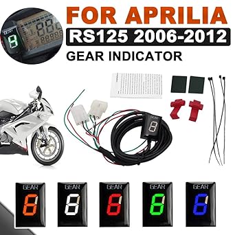 Speed Display Meter Gear Indicator Aprilia RS 125 RS125 2006 2007 2008 2009 2010 2011 2012 EFI Motorcycle Accessories 1-6 Level Speed Display