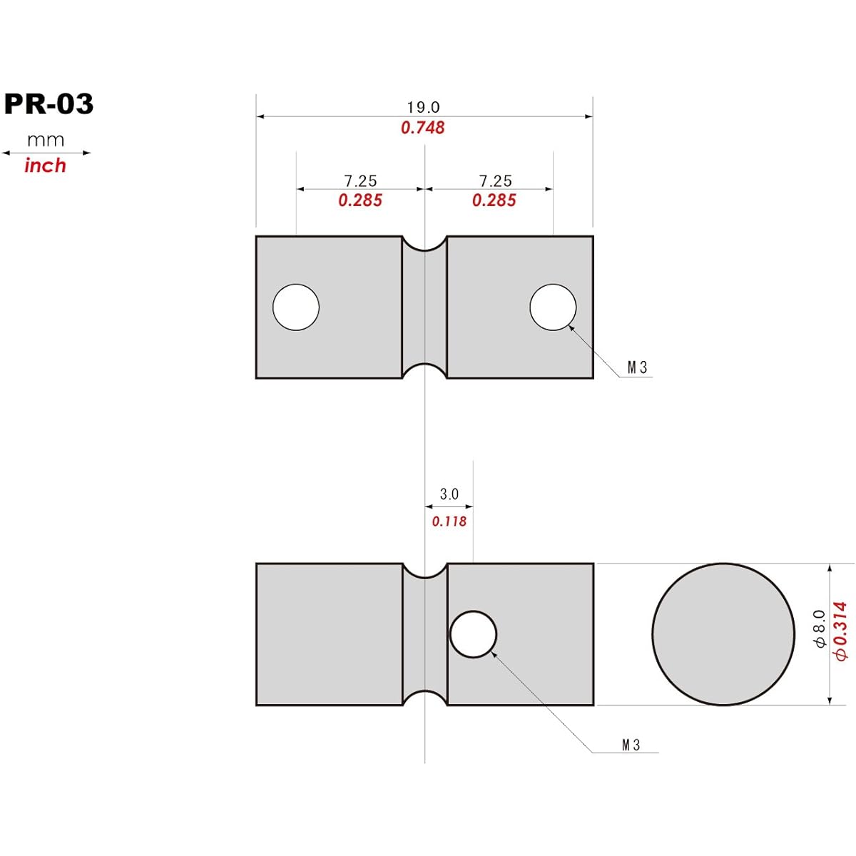 KTS Titanium Parts PR-03WB1 PR-03 with Ti Bridge Plate WB-1