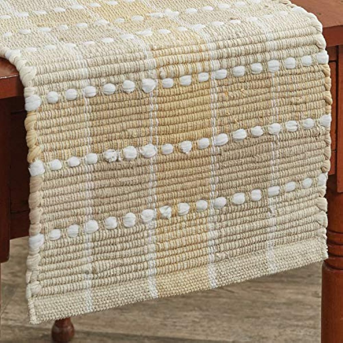 Park Designs Cocoa Butter Chindi Table Runner, 13" x 36"