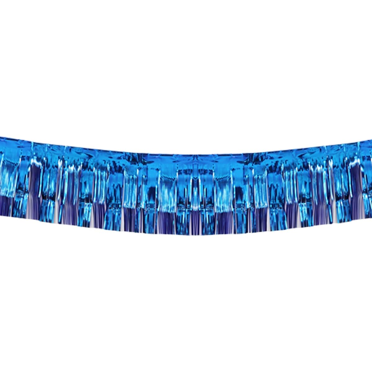 Blukey 10' x 15'' Royal Blue Foil Fringe Garland Shiny Metallic Tinsel Banner Perfect for Parade Float Bridal Shower Wedding Birthday Christmas Wall Ceiling Hanging Fringe Drape