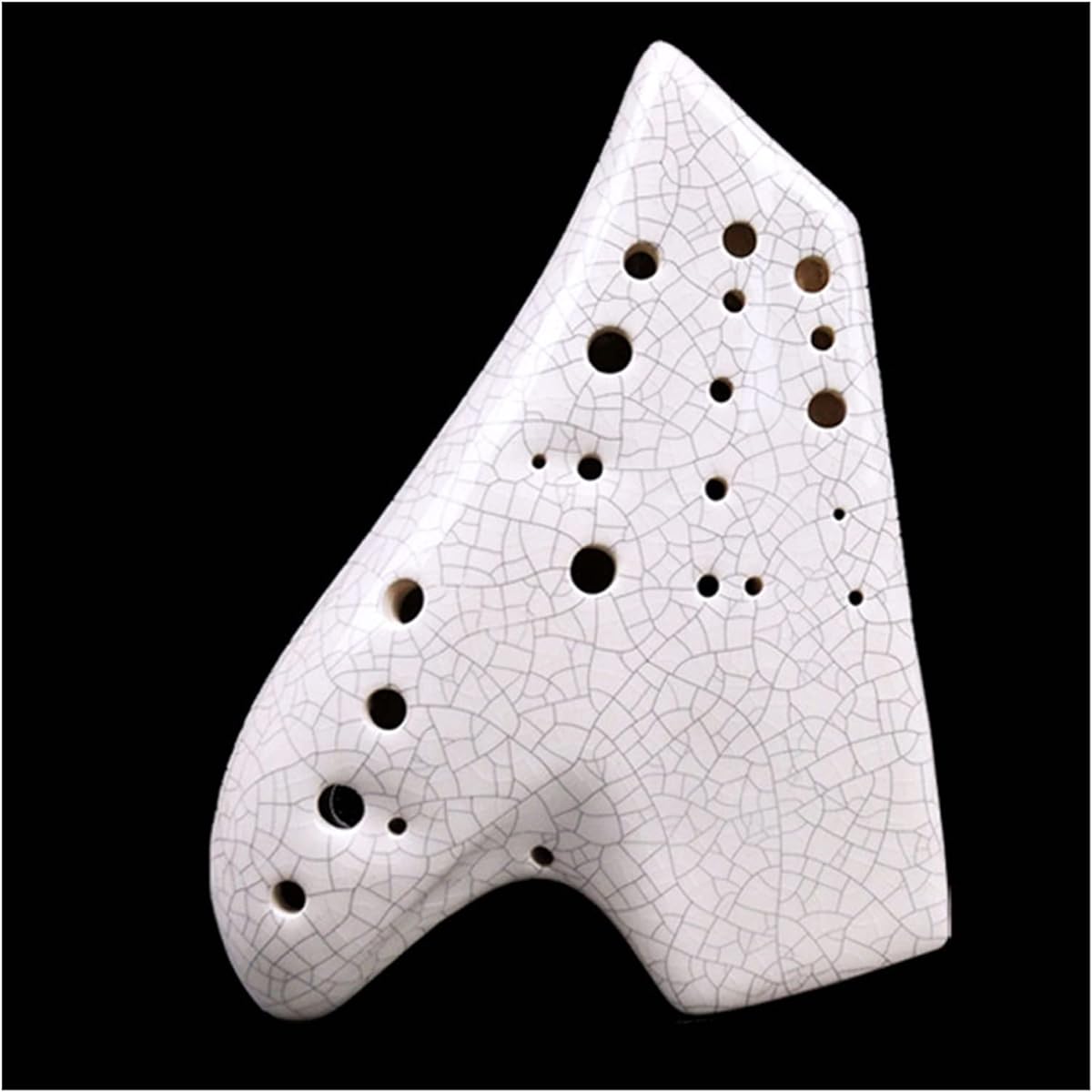 Professional 3 Tube Alto C Tone Ceramic Ocarina Playing Beginner Ice Cracking Smoked Ocarina Musical Instrument Ocarina Instrument