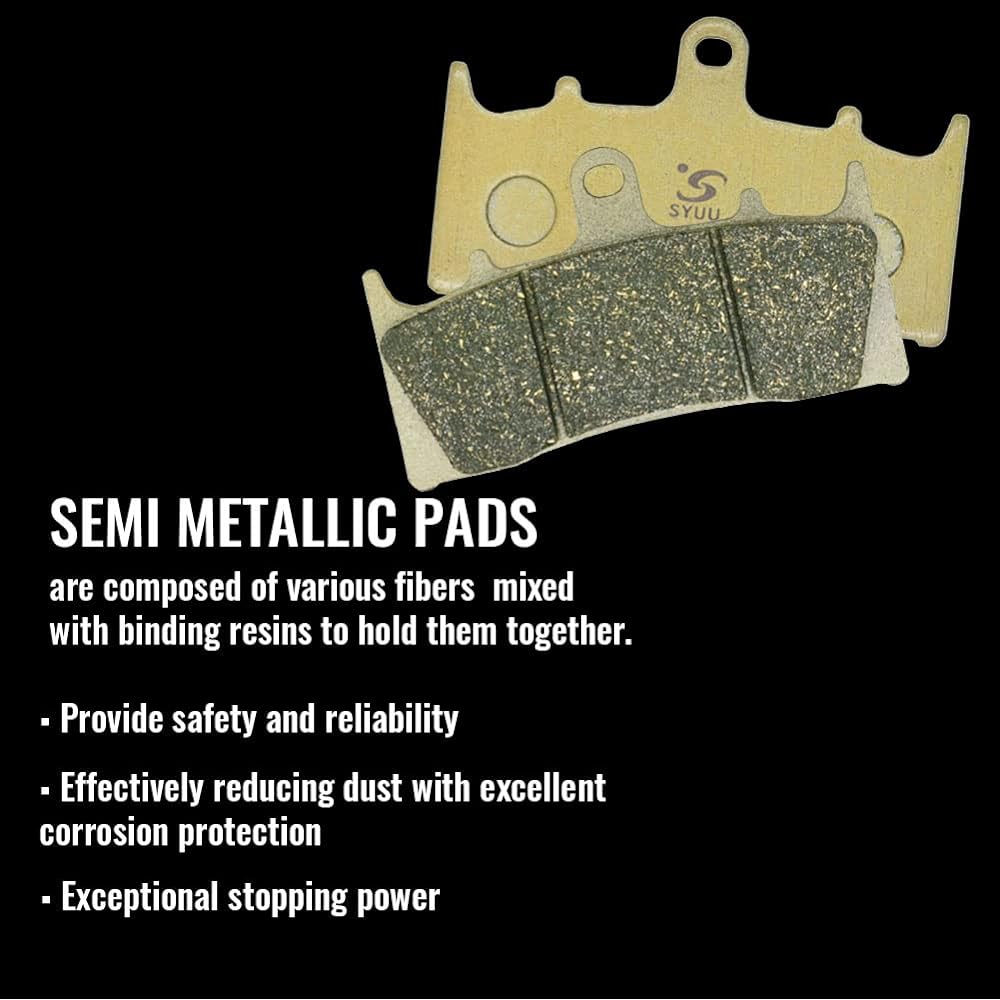 SYUU Motorcycle Replacement Front Rear Brake Pads Suzuki GSXR 1000 2001-2002 GS 1200 2001 GSX 1400 2001-2007 FA188F FA254R