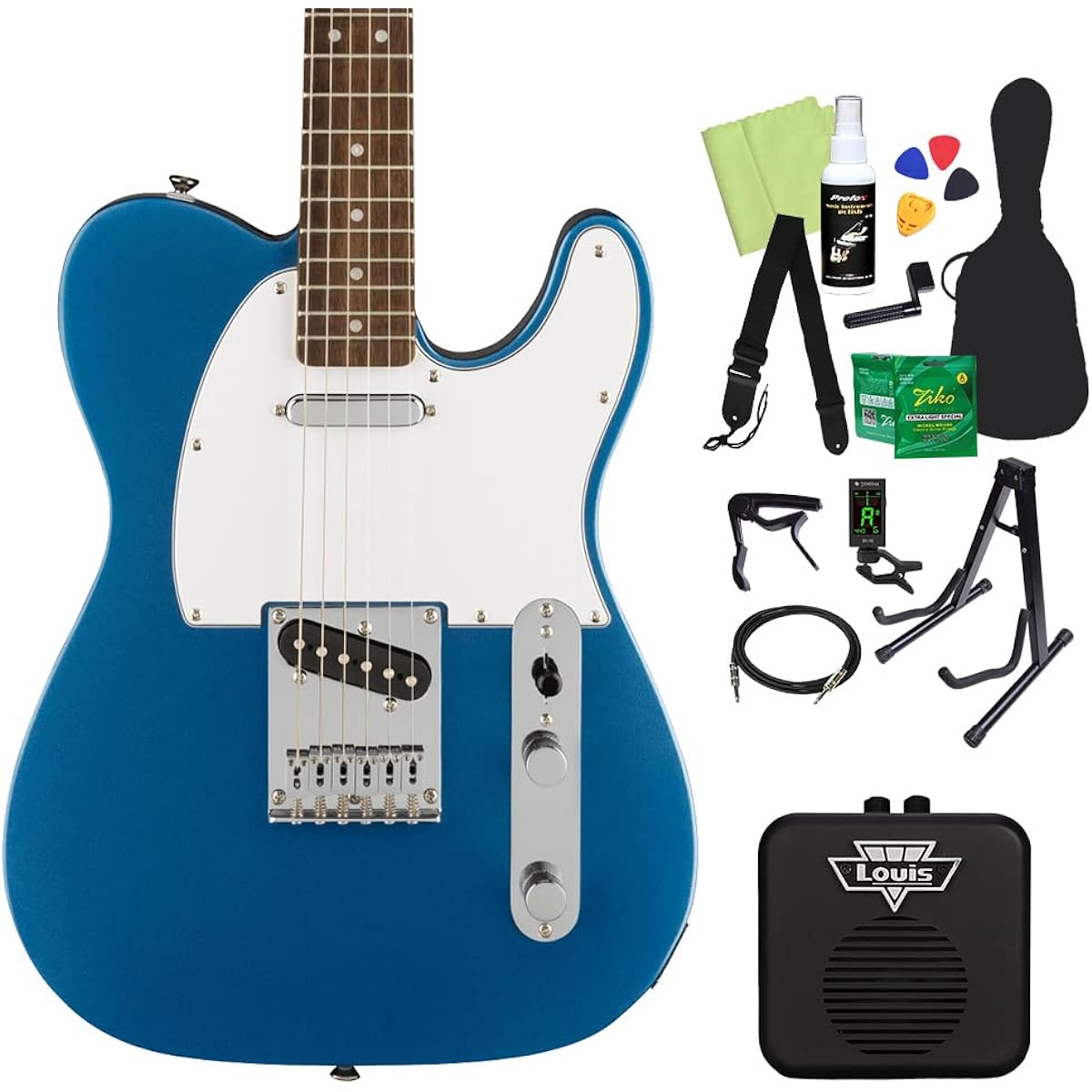 Squier by Fender Affinity Series Telecaster Laurel Fingerboard White Pickguard Electric Guitar Beginner 14-piece Set [With Mini Amp] LPB Telecaster Squier/Squier