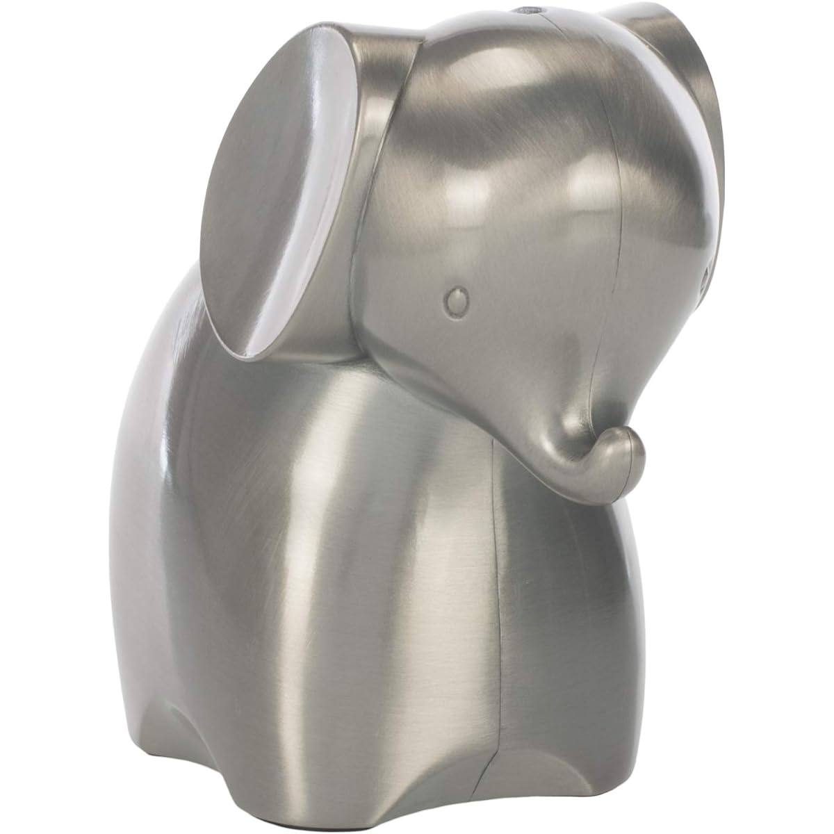 Sweet Elephant Silver Tone 5" Zinc Alloy Metal Baby Toy Piggy Bank