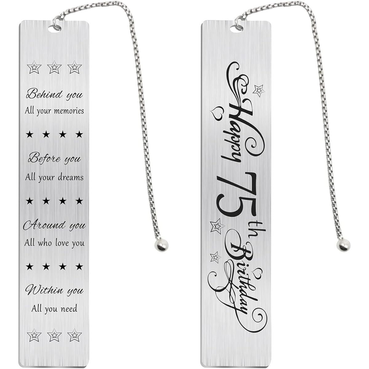 Jzxwan 75th Birthday Gifts for Women Men 75th Birthday Bookmark Gift for Her 75th Birthday Present Decoration