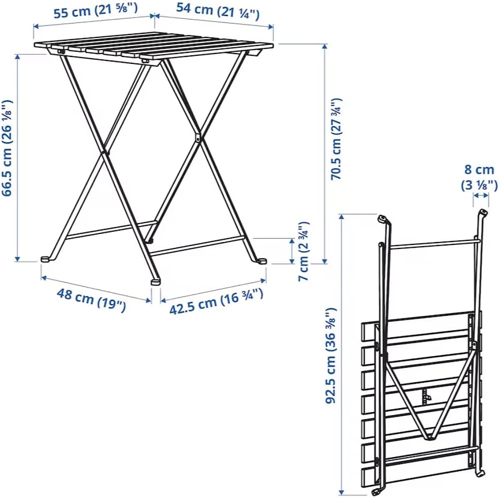 IKEA TARNO Folding Table Acacia Wood Steel