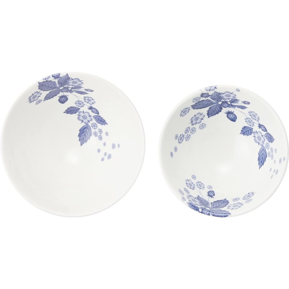 [Regular Imported Product] Wedgwood Strawberry Bloom Indigo Couple Bowl (Rice Ball) M&L Wedding Gift Present 1053155
