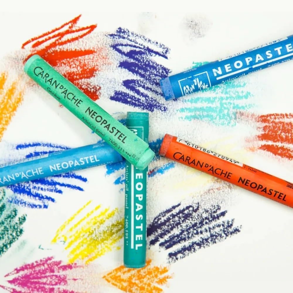 Caran d'Ache Oil Pastel Neo Pastel 96 Color Set 7400-996 Wooden Box Regular Imported Product