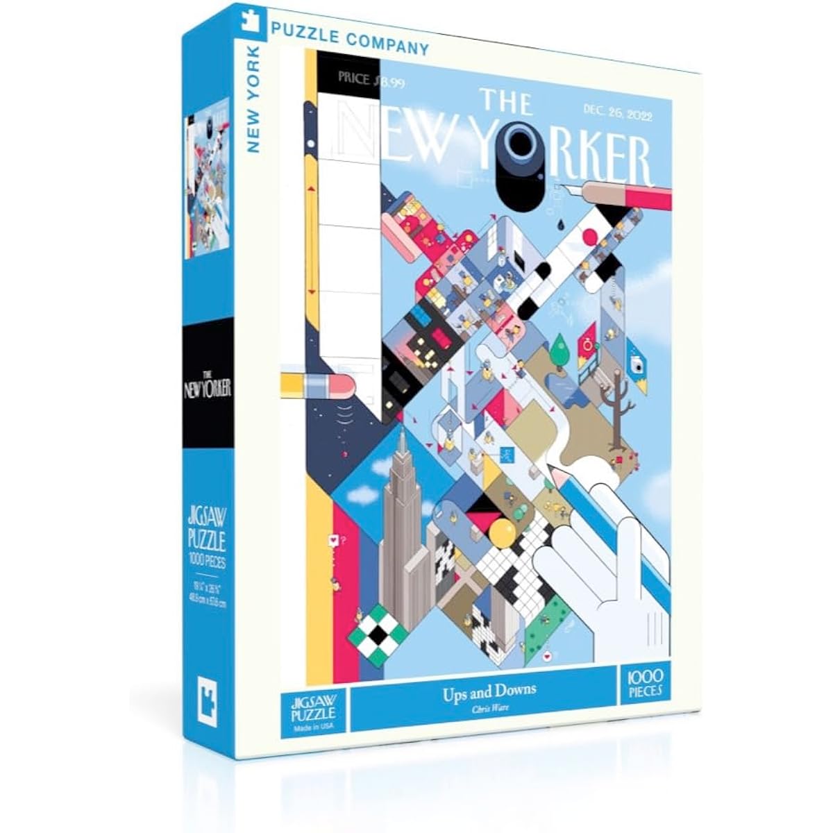 New York Puzzle Company - The Ups and Downs of New Yorkers - 1000 Piece Jigsaw Puzzle