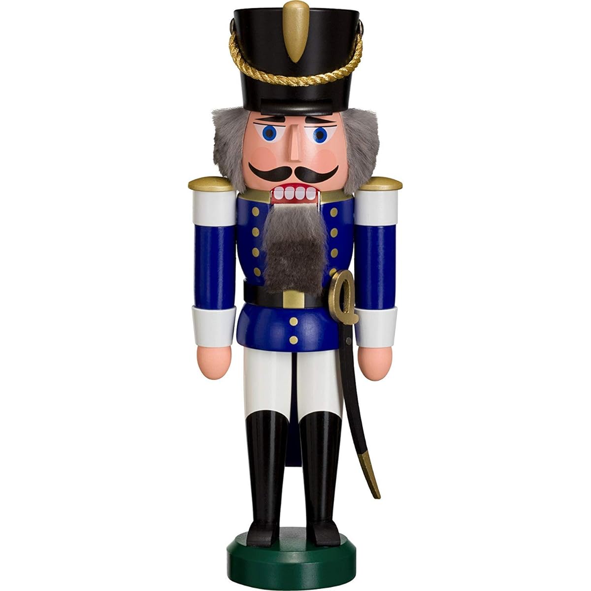 Nutcracker Hungarian Cavalry Blue Height 28 cm Erzgebirge Seiffen Folk Craft Original SV 11302/2