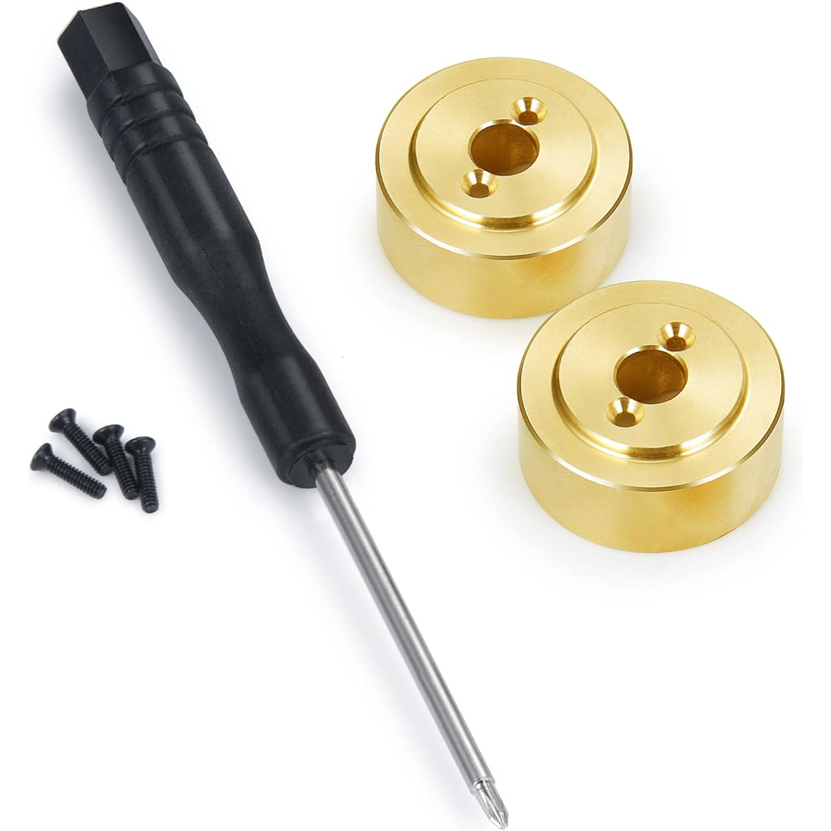btdeal 1/24 RC Heavy Duty Brass Rear Cup Weight with Driver Tool for AXIAL SCX24 90081 AXI00002 AXI00005 AXI00006 Crawler Car