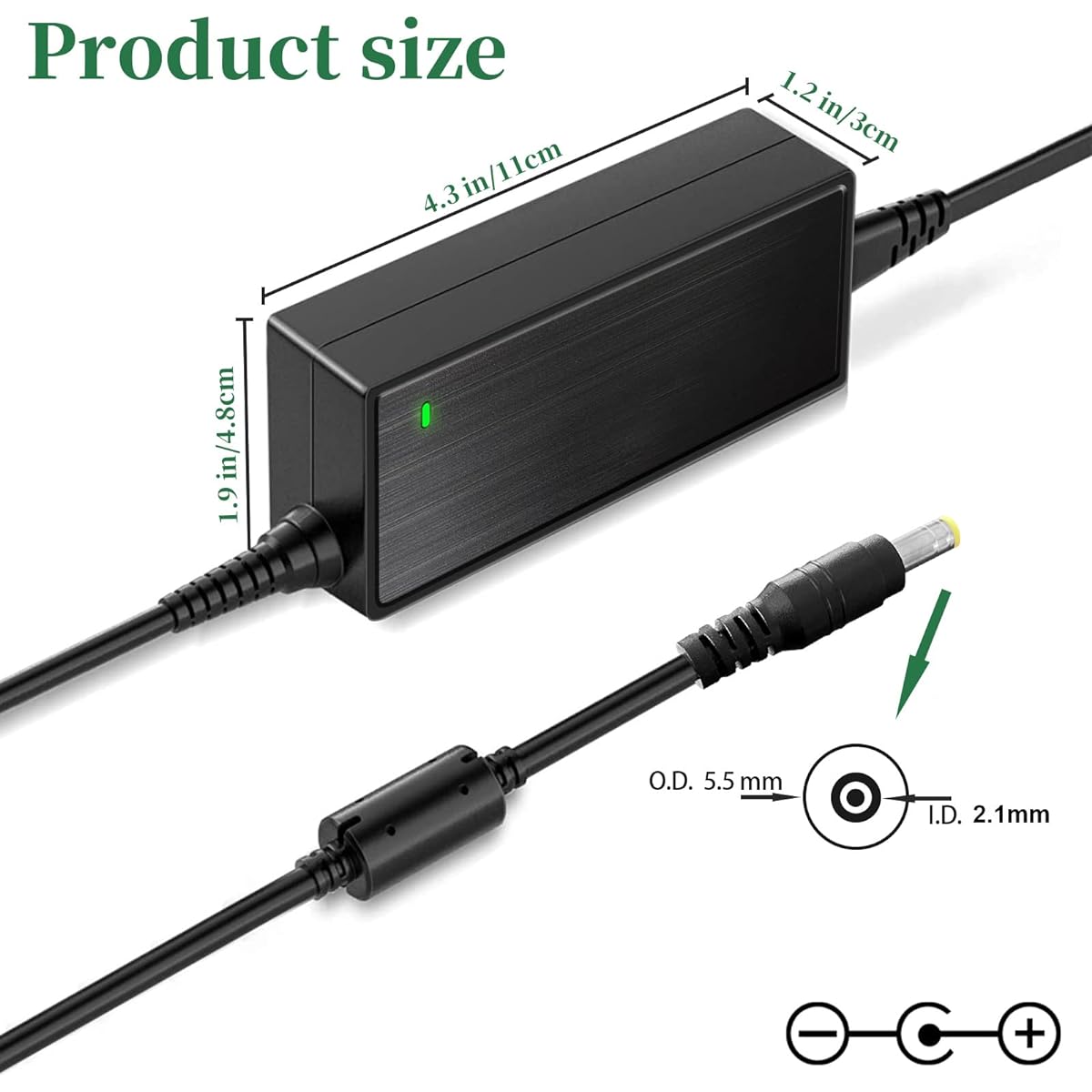 12V 5A Power Adapter 100~240V AC to DC 12 Volt 5A 4A 3A 2.0A 1A Converter for LED Strip Light DVR NVR Security Camera System CCTV Accessories etc with 11 Chips