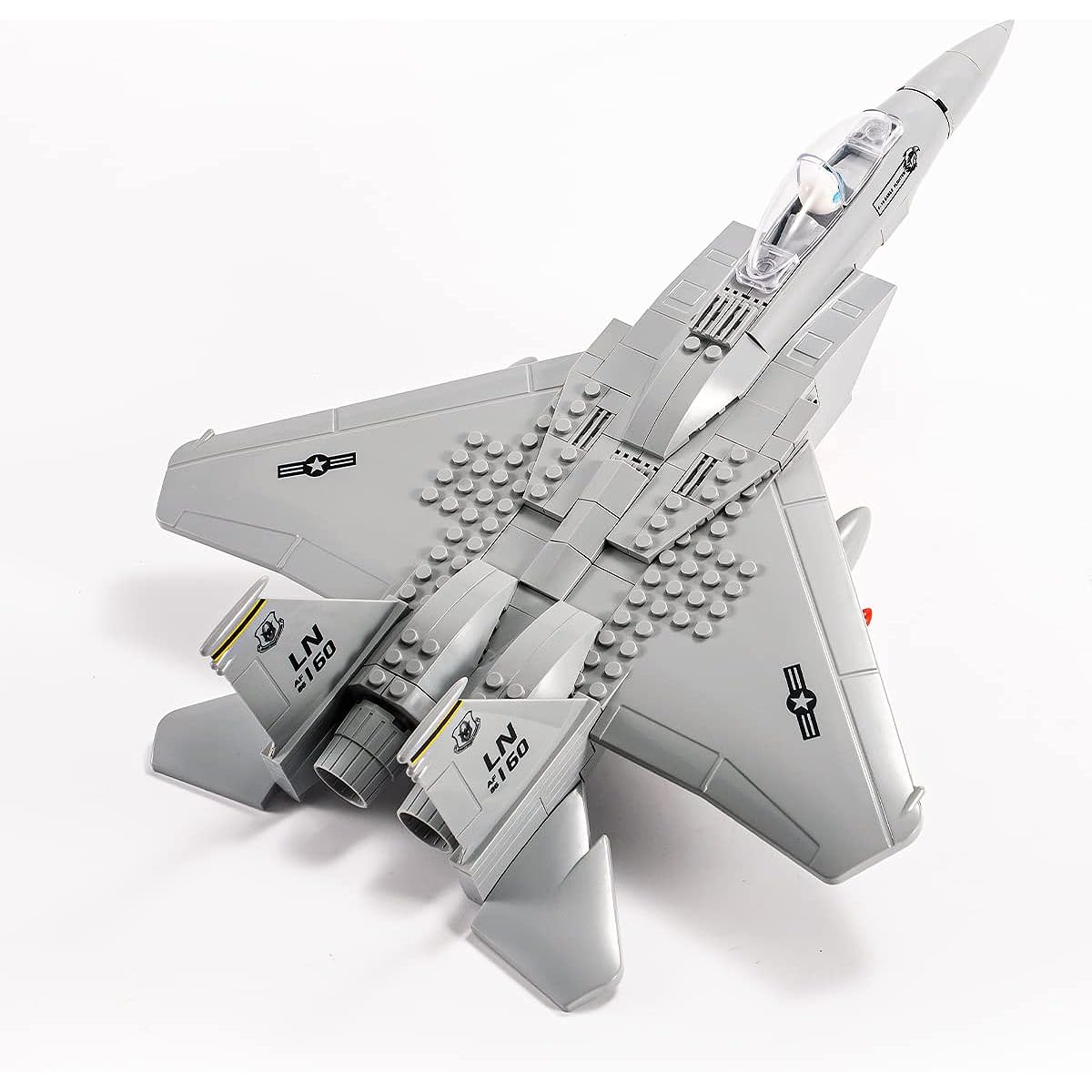 dOvOb Military F-15 Eagle Fighter Jet Building Blocks Set Army Airplane Toy Gift for Kids and Adults (270 Pieces)