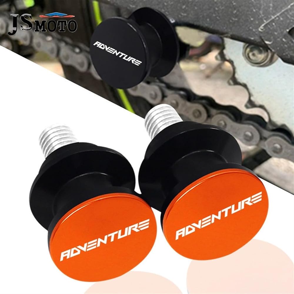 Uminino Motorcycle CNC M10 Swing Arm Slider Spool Rear Arm Stand Screw Adventure 1050 1090 1190 1290 R ADV 2021 Swing Arm Slider Spool (Size : Orange)