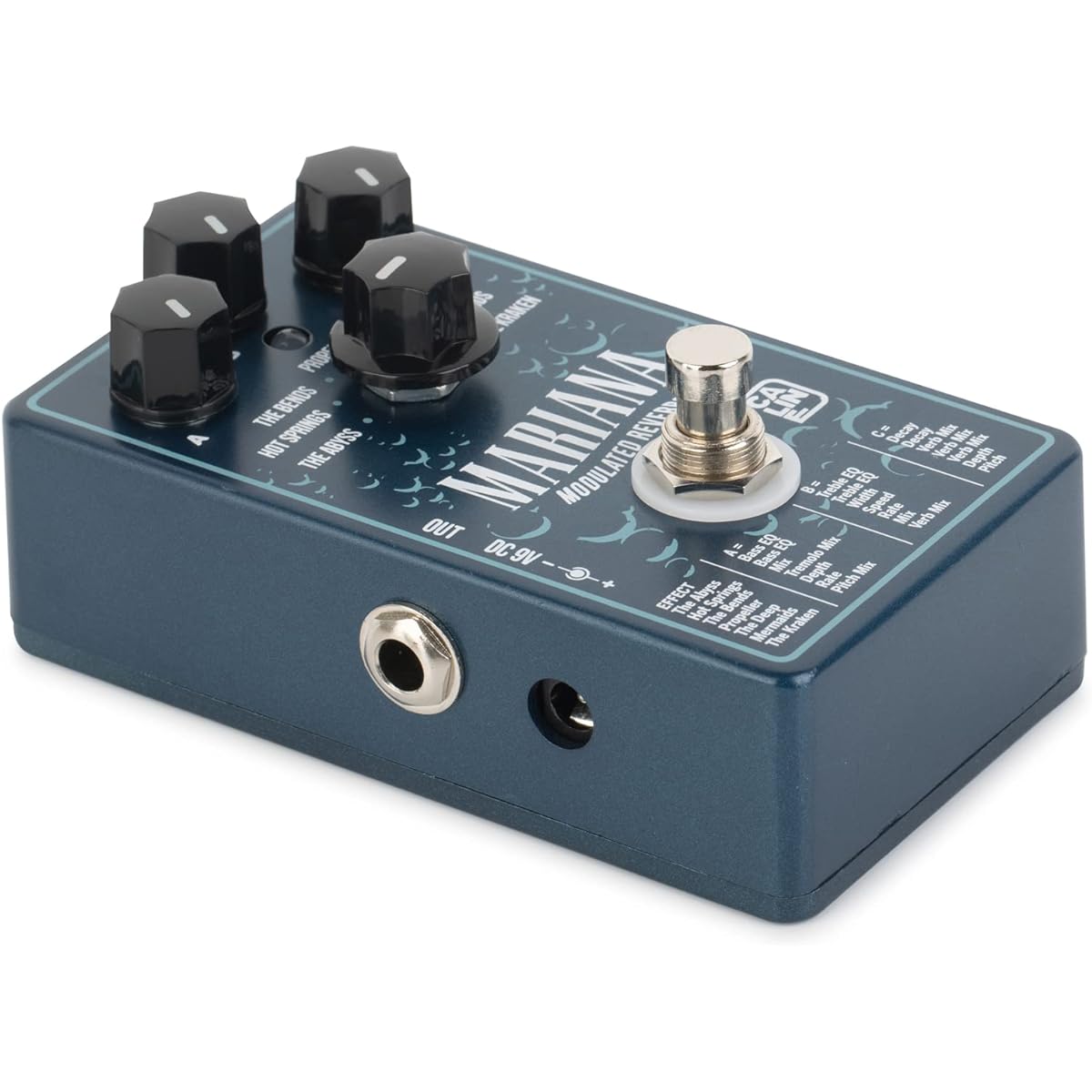 Caline CP-507 Mariana Modulating Reverb Pedal (7 Types of Reverb) Aluminum Alloy Casing