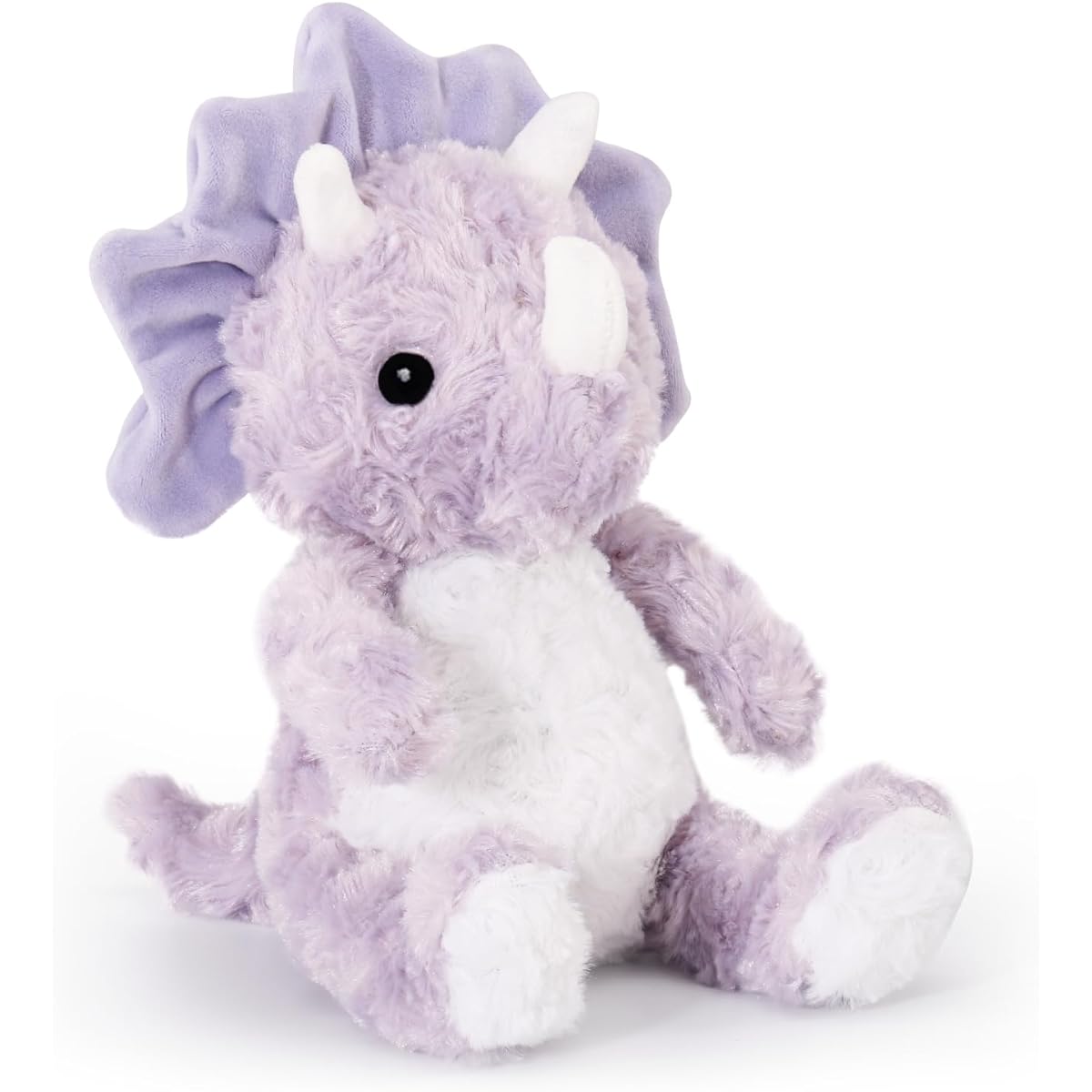 VANLINNY Cute Purple Plush Toy, Soft Huggable Dinosaur for Kids, Cuddly Triceratops Stuffed Animal for Toddlers and Preschoolers, Great Gift for Girls Ages 2-8