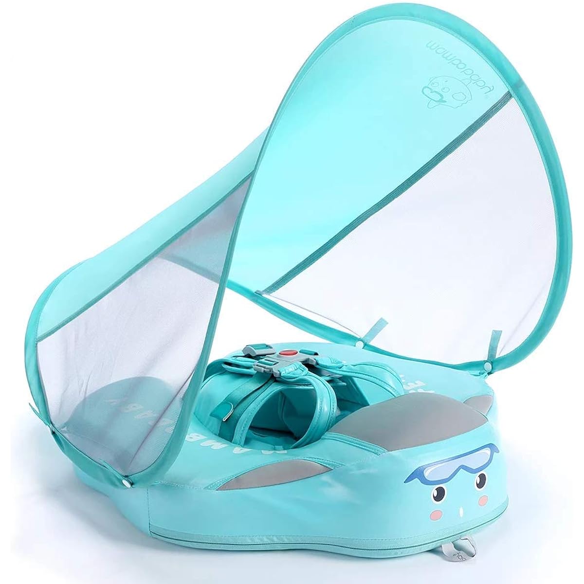 Baby Swimming Float Canopy Solid Toddler Trainer Swimming Training Lying Down Swim Ring Non-Inflatable Waist Air Free Pool Water Float Toys for Toddlers