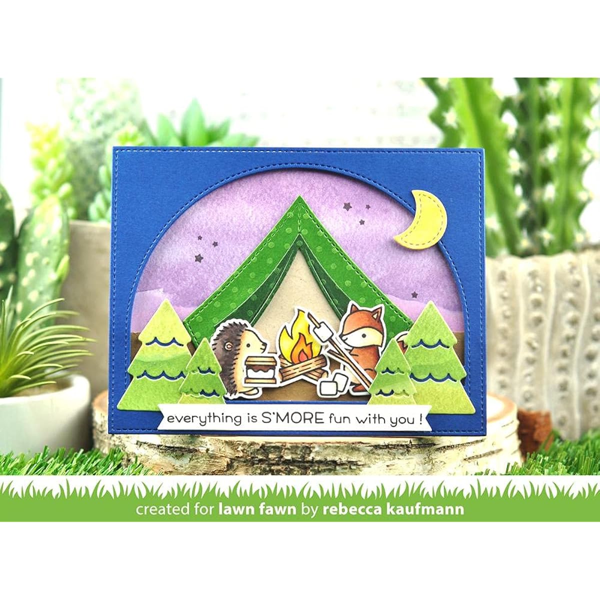Lawn Fawn S'More The Merrier 4"x6" Clear Stamp Set and Harmony Dies (LF2593 LF2594)