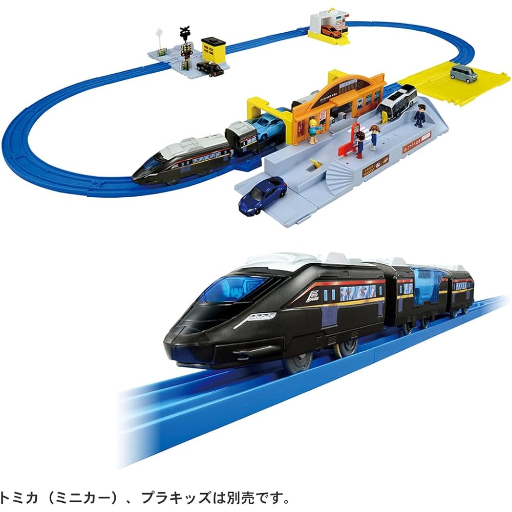 TAKARA TOMY Plarail Let's play more with Tomica! Let's go! Station rotary set full of scenery Train Toy Ages 3 and up