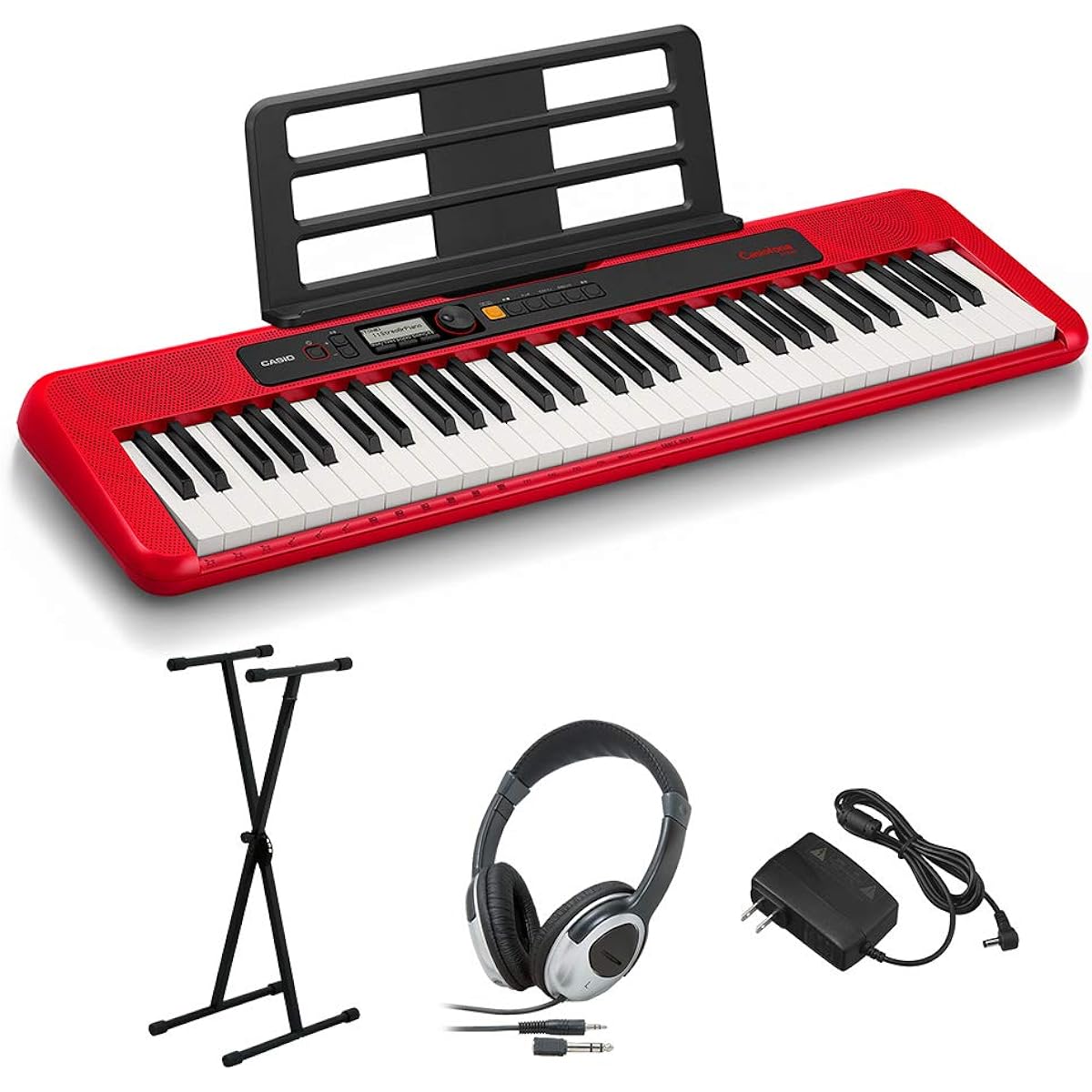 CASIO CT-S200 RD Stand/Headphone Set 61 Keys Casiotone Keyboard Electronic Piano