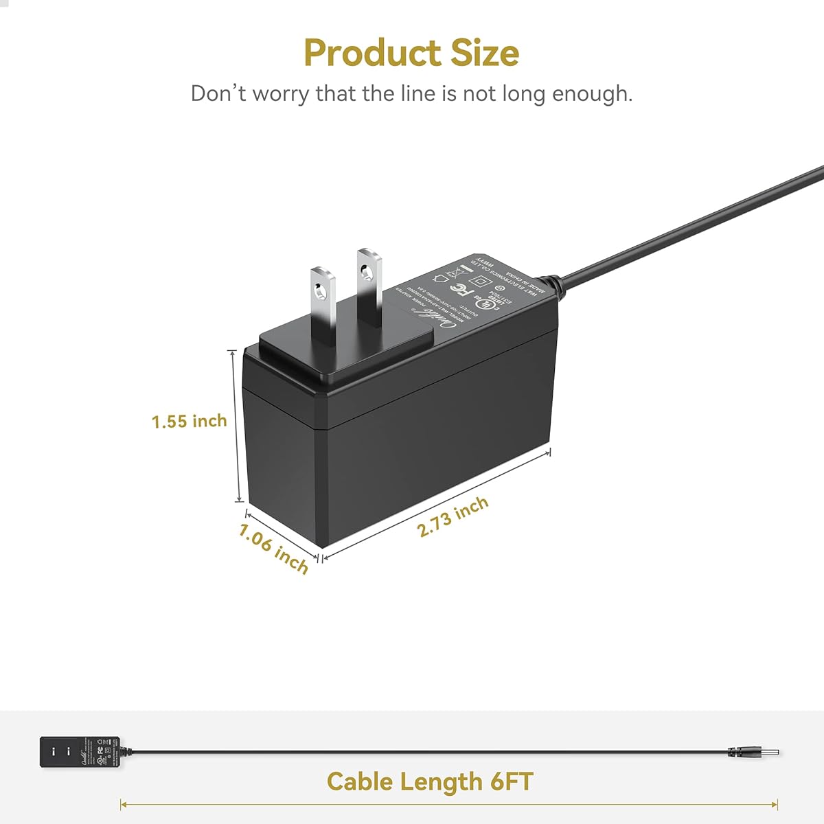 Omilik 12V 6ft AC Adapter Charger for Kodak EasyShare SV811 SV710 SV-811 SV-710 EX1011 Digital Frame Kodak EasyShare S510 5.6" Digital Picture Frame Power Cord (12V Not 5V)