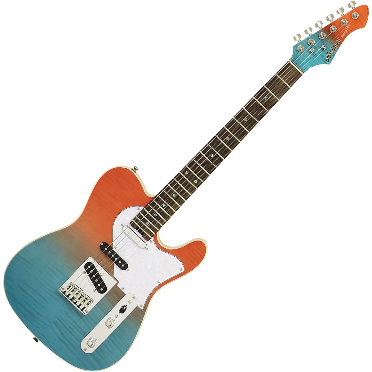AriaProII 615-AE200LTD HR Electric Guitar Beginner 14-piece Set [Includes Bluetooth Mini Amplifier] Telecaster Type 3PU Horizon Red AriaPro II