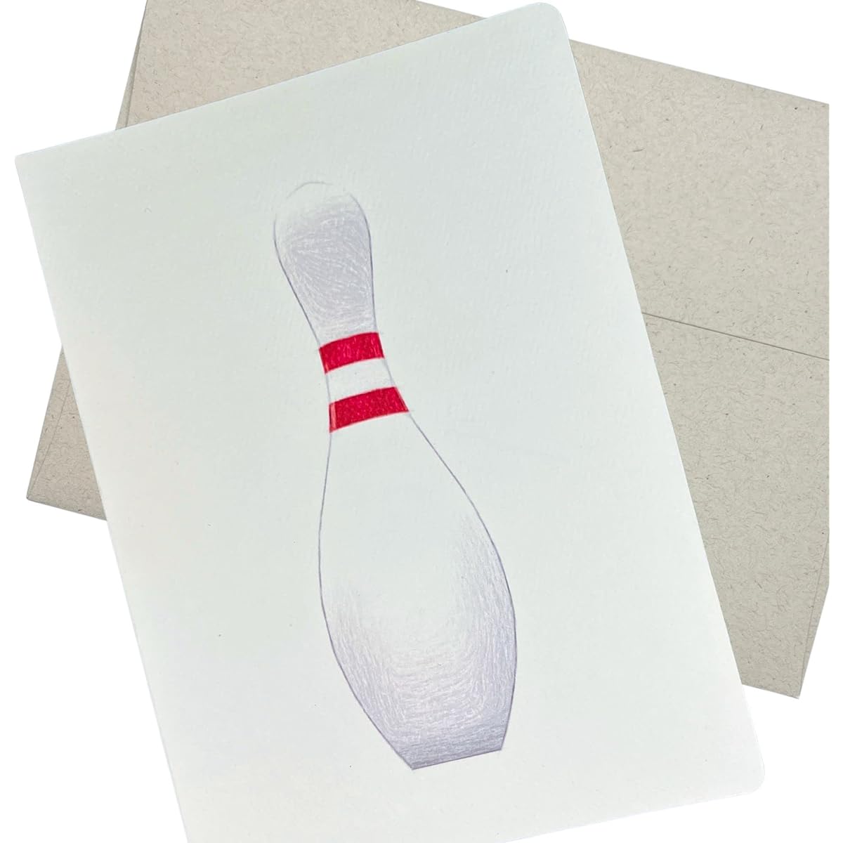 Bowling Greeting Card with Envelope (5 x 7 Inch Blank Inside) Birthday, Anniversary, Wedding, Friendship Card for Bowlers Who Love the Bowling Alley (Bowling 4)