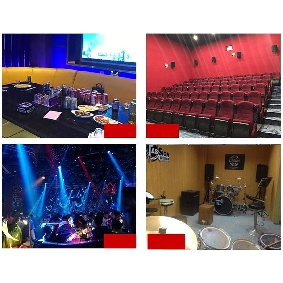 Anti-Noise Cinema Acoustic Foam Tiles, 9 Square Meter High Density Soundproofing Foam Bar Club Acoustic Panels for Home (Purple) (Purple)