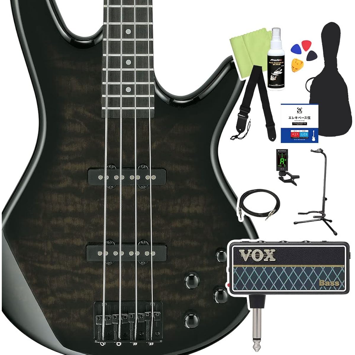 Gio Ibanez GSR280QA Bass Beginner 12-piece Set [With Headphone Amplifier] TYS Electric Bass Gio Ibanez