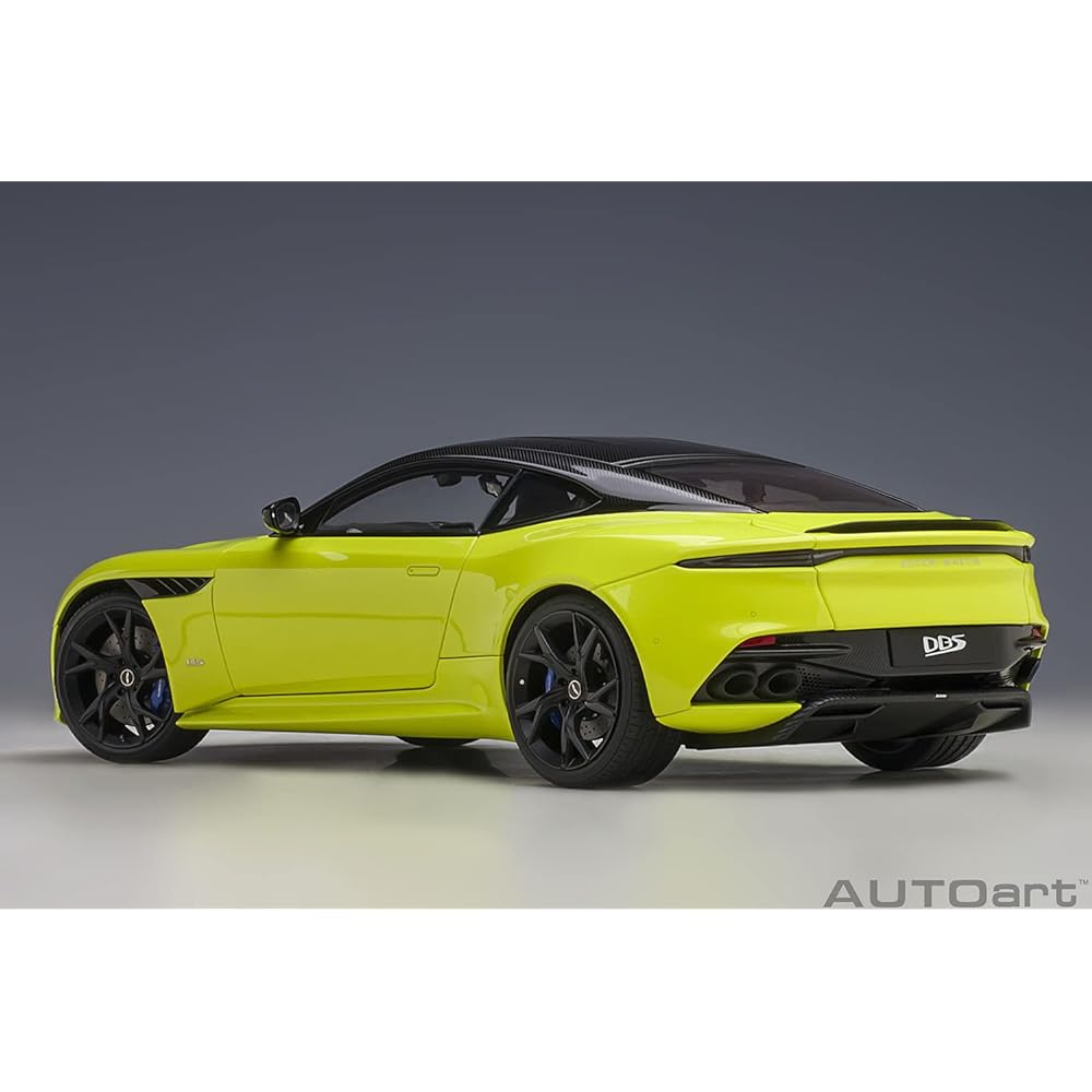 AUTOart 1/18 Aston Martin DBS Superleggera Metallic Lime Green/Carbon Black Roof Finished Product 70295