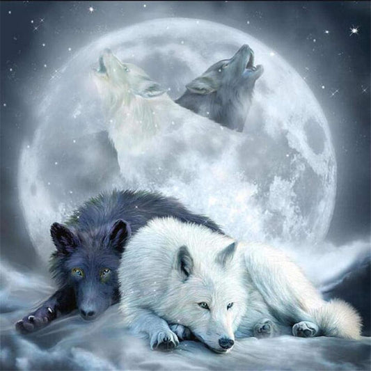 2000 Piece Puzzle for Adults Kids - Moon and Wolf - Jigsaw Puzzle Game Toy Gift Challenge Art Hard 70X100cm(27.55X39.37inch)