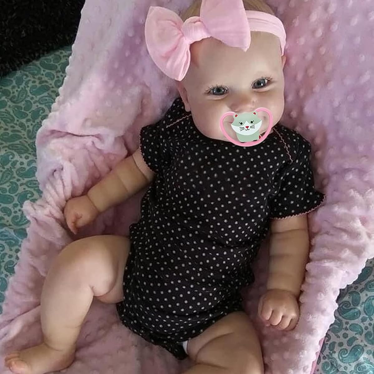 iCradle Cute Realistic Look Reborn Baby Doll Girl 20" 24" Silicone Baby Doll Realistic Newborn Doll Age 3+ (20")