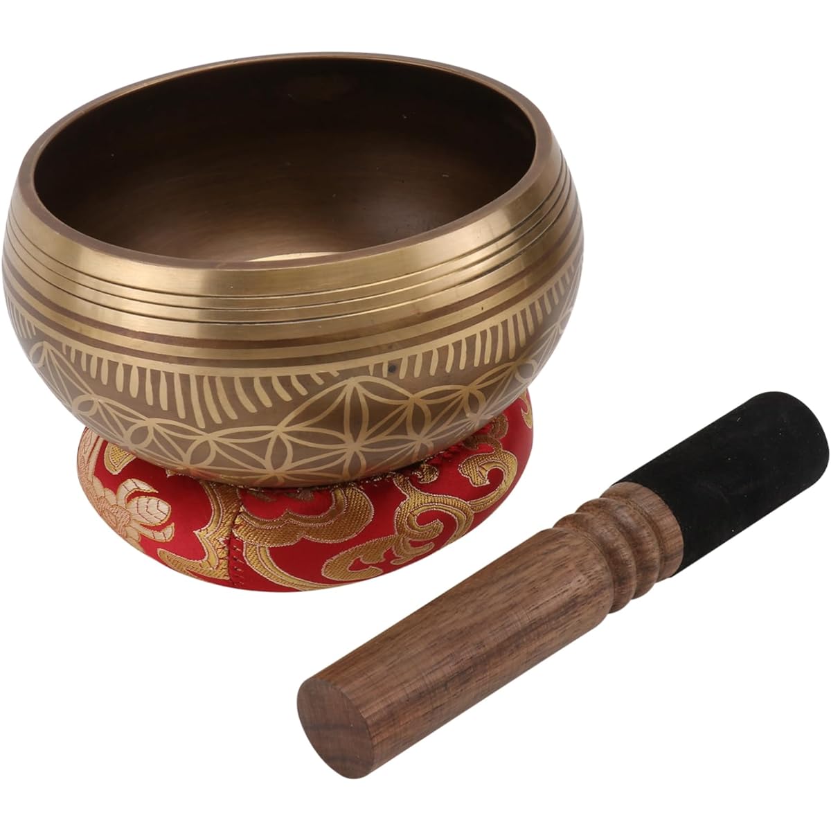 VINTORKY 1 Set Buddhist Music Bowl Colorful Healing Spirit Yoga Yogi Meditation Bowl Music Bowl Yoga Manual Tools Cotton