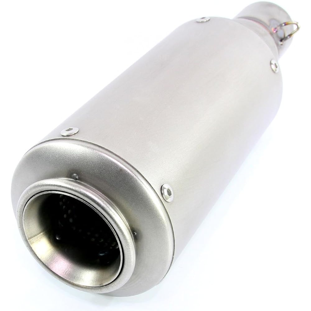 General Purpose GP Short Silencer φ50.8 Can Type Titanium Color No Browning Fake Titanium Slip-on Muffler