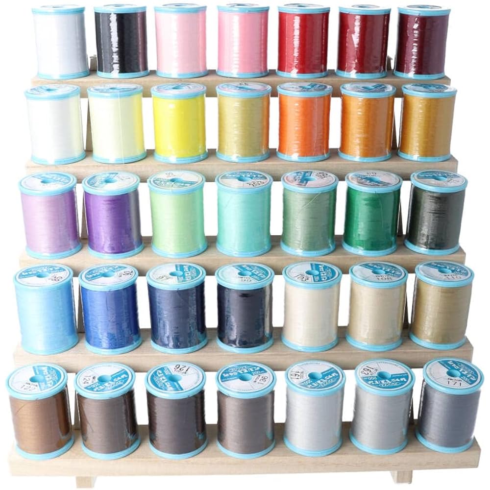 FUJIX Chappe span thickness #60 200m roll 35 colors thread stand set F11225
