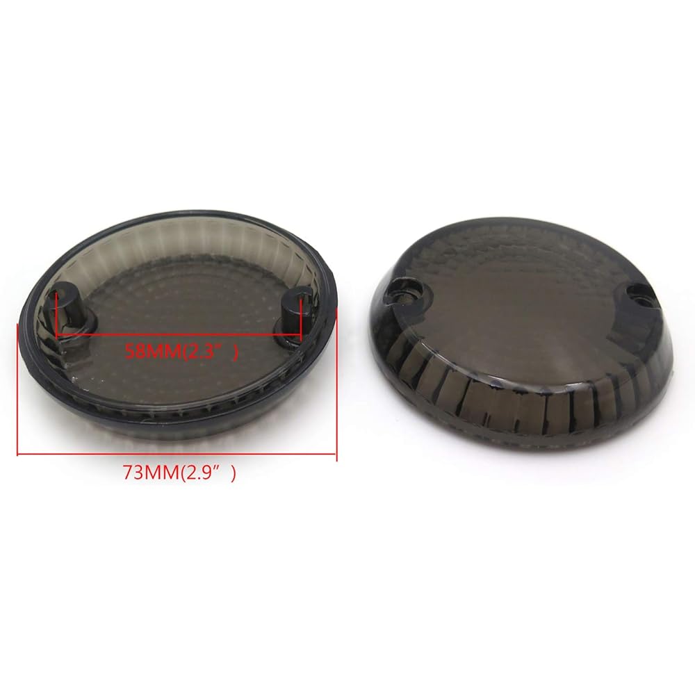 HTTMT MT274-002-SM Turn Signal Lens Compatible with Kawasaki Vulcan 1500 Classic Mean Streak 1600 750 800 900 Smoke