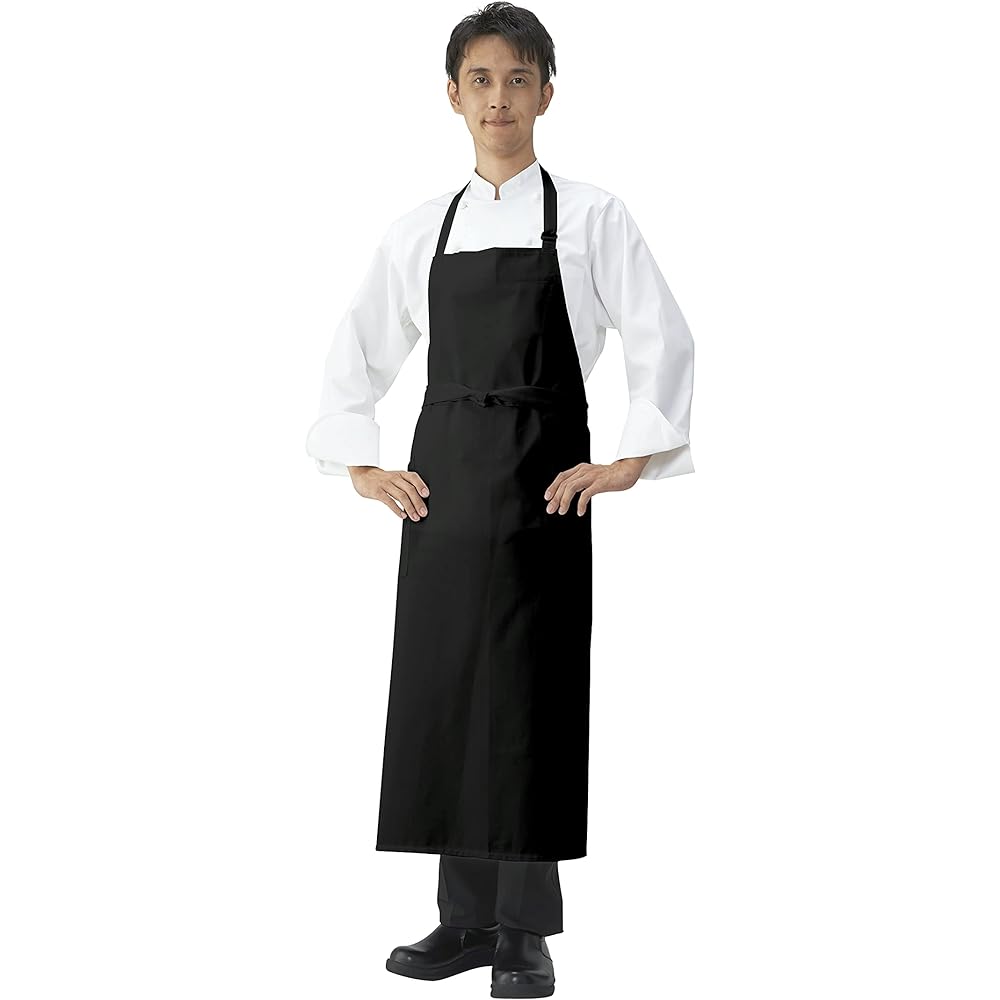 KOEI Made in Japan Neck Long Breast Apron Length 110cm Long Length Water Repellent Antistatic Sturdy Thick Heat Resistant Unisex KM70 (Brown)