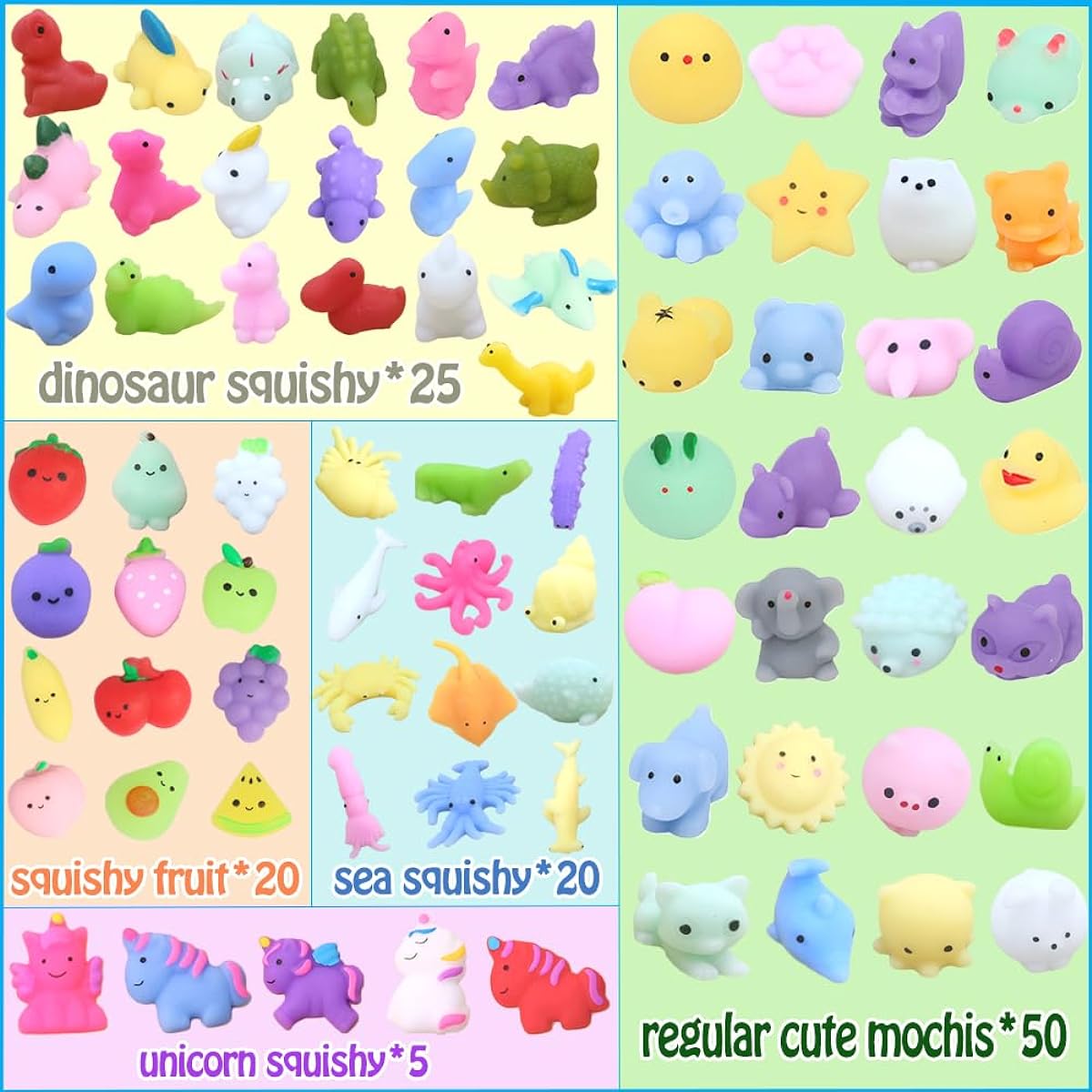 120 Pieces Squishy Toys Cute Squishy Animals Squishy Toys for Kids Squishy Fidget Toys Bulk Cute Squishy Stress Toys Classroom Favors Kids Mini Squishy