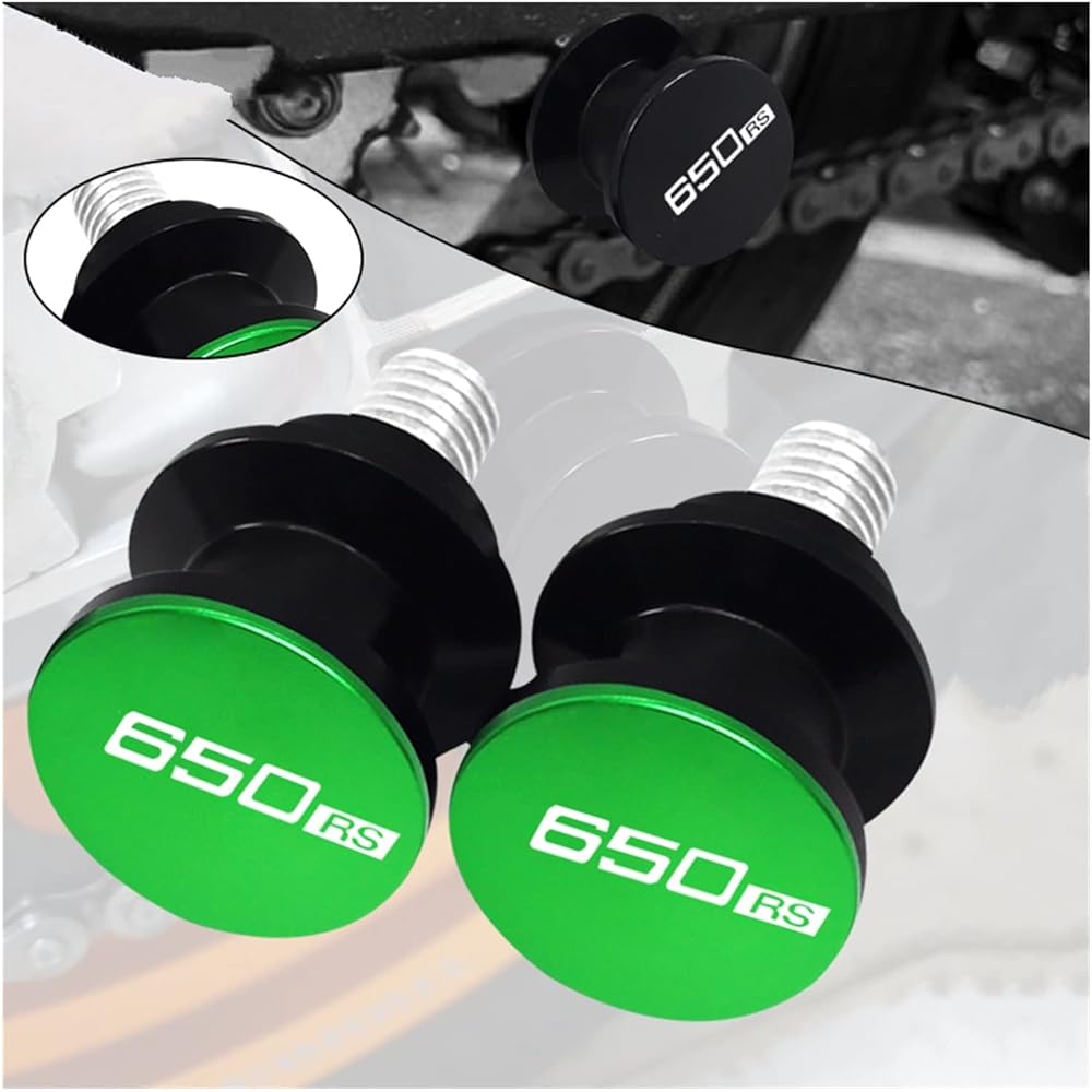 Swing Arm Spool Slider Stand For Ka-wa-sa-ki Z650RS Z 650RS Z650rs 2021-2022 Motorcycle 8mm Swing Arm Spool Slider Stand (Color: Green)