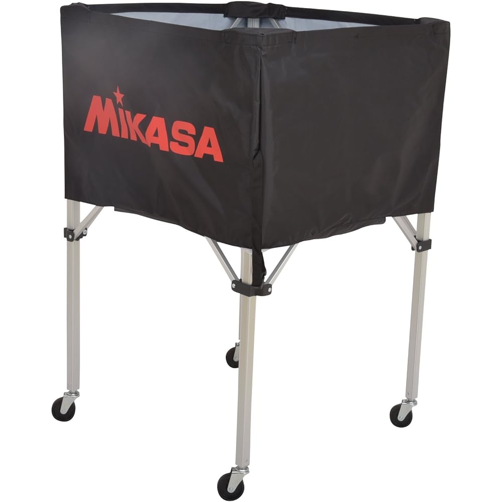 MIKASA Ball Basket (Box Type) Large 3-piece Set [Frame, Curtain, Carry Case] Black BC-SP-H BK