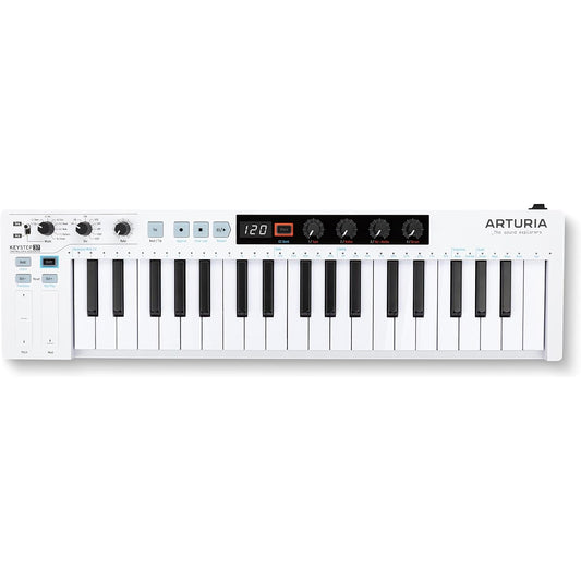 Arturia KeyStep 37 Controller & Sequencer 37-Key MIDI Controller with Polyphonic Step Sequencing, Chord/Arpeggiator Modes, Capacitive Pitch/Mod Strips, CV/Gate, 5-Pin, MIDI, USB