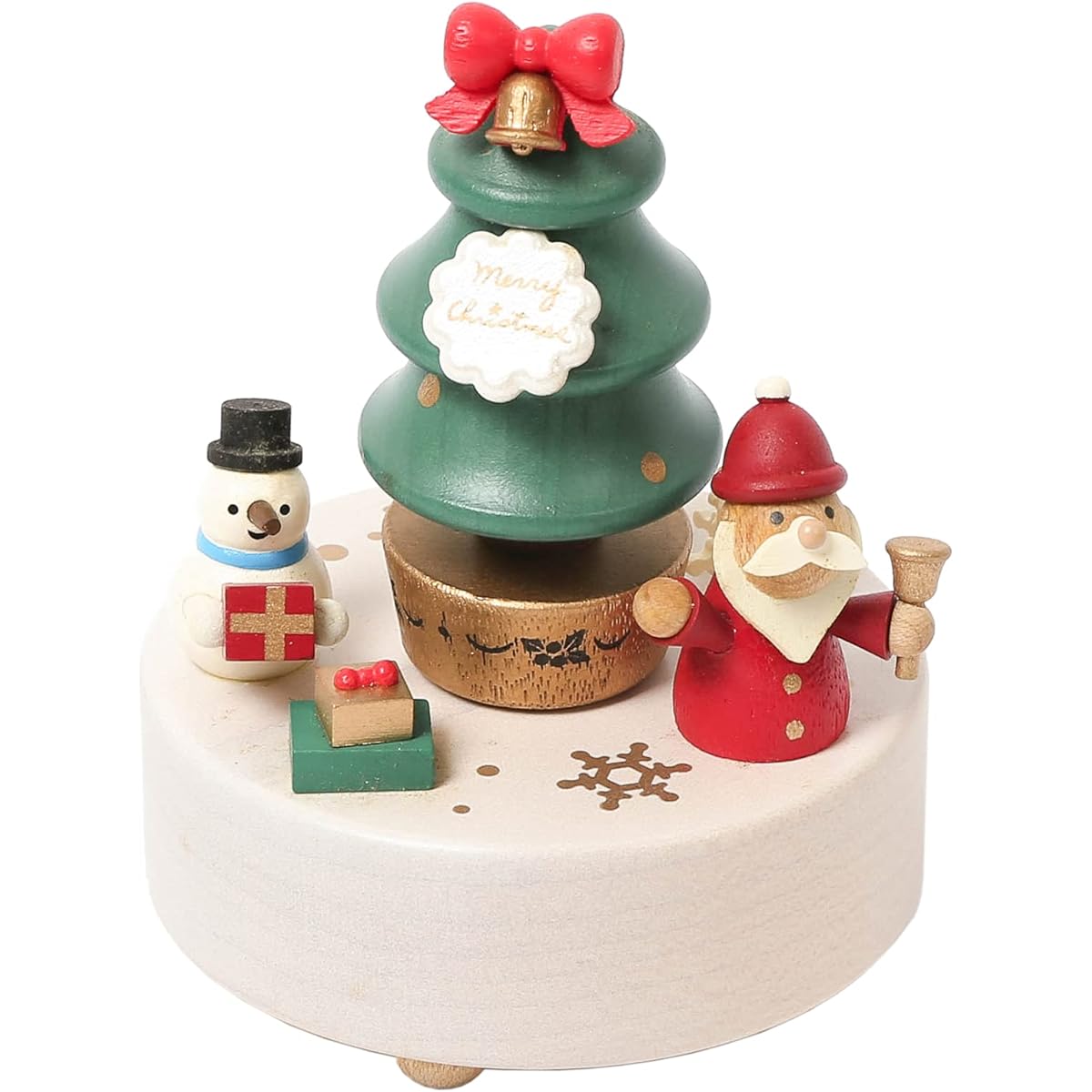 WOODERFUL LIFE Wooden Mini Rack Turn Music Box | Mini Rack - Christmas Tree | 1036110 | Exquisite Hand Carved Design from Sustainable Forests | Playing - 12 Days of Christmas