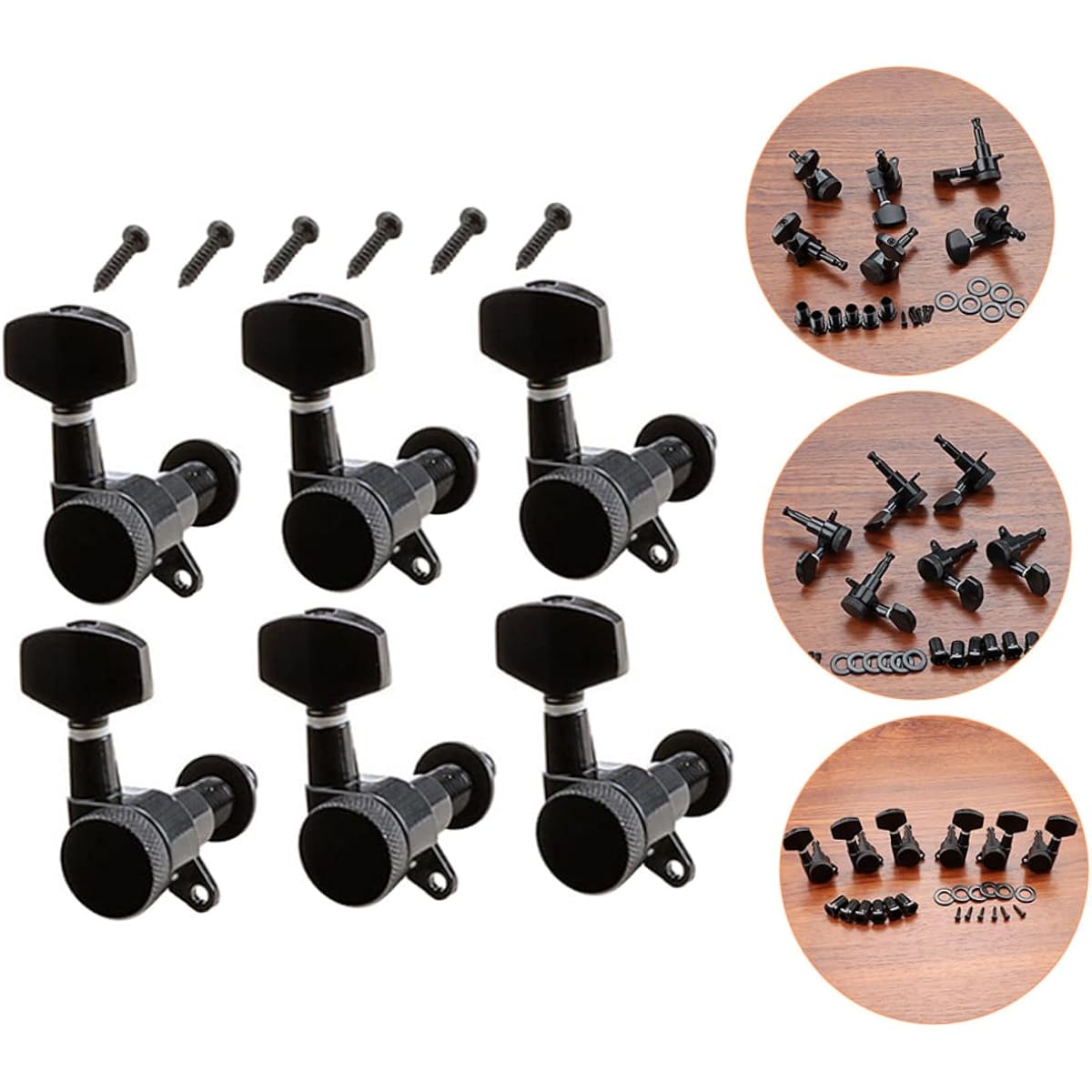 VICASKY 4 Sets Strings Accurate Pro Guitar Tuner Guitar Parts Guitar Parts Selection Subjects Knobs Piano Keys Strings Musical Instruments Zinc Alloy