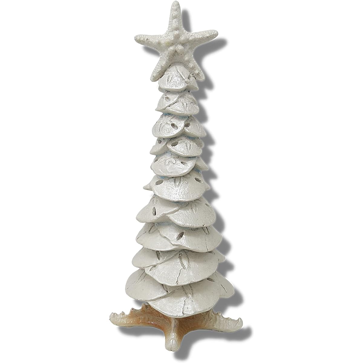 Needzo Sand Dollar Starfish Coastal Christmas Tree Holiday Nautical Bathroom Decor Beach Decorations Home Decor 12 Inch