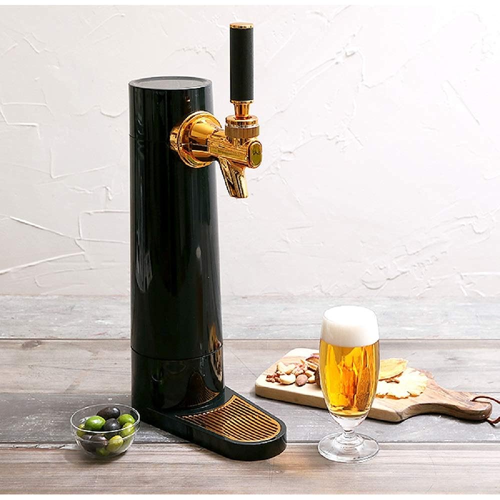 Green House Stand Beer Server Home Dry Battery Beer Server Home Compact Canned Beer GH-BEERO-BK Black