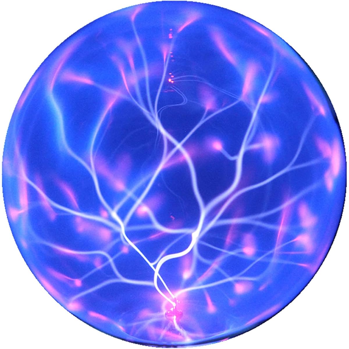 Plasma Ball USB Thunder Ball Magic Ball Thunder Ball Science Toy Indoor Discharge Ball Touch Sensor Light Battery Powered Decoration Gift for Kids (8 inch, Blu-ray)